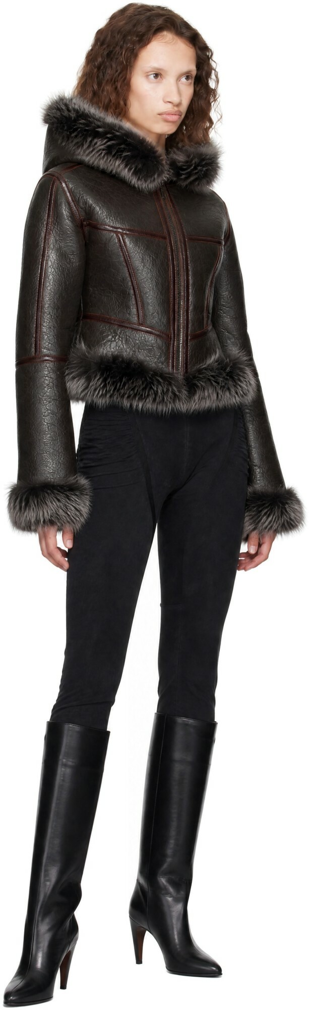 KNWLS SSENSE Exclusive Brown Koko Leather Jacket