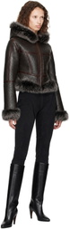 KNWLS SSENSE Exclusive Brown Koko Leather Jacket