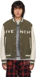 Givenchy Khaki Varsity Bomber Jacket