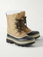 Sorel - Caribou™ Faux Shearling-Trimmed Nubuck and Rubber Snow Boots - Brown