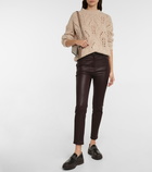 Brunello Cucinelli - High-rise skinny leather pants