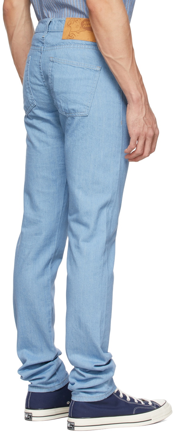 Naked & Famous Denim Blue Cotton Jeans