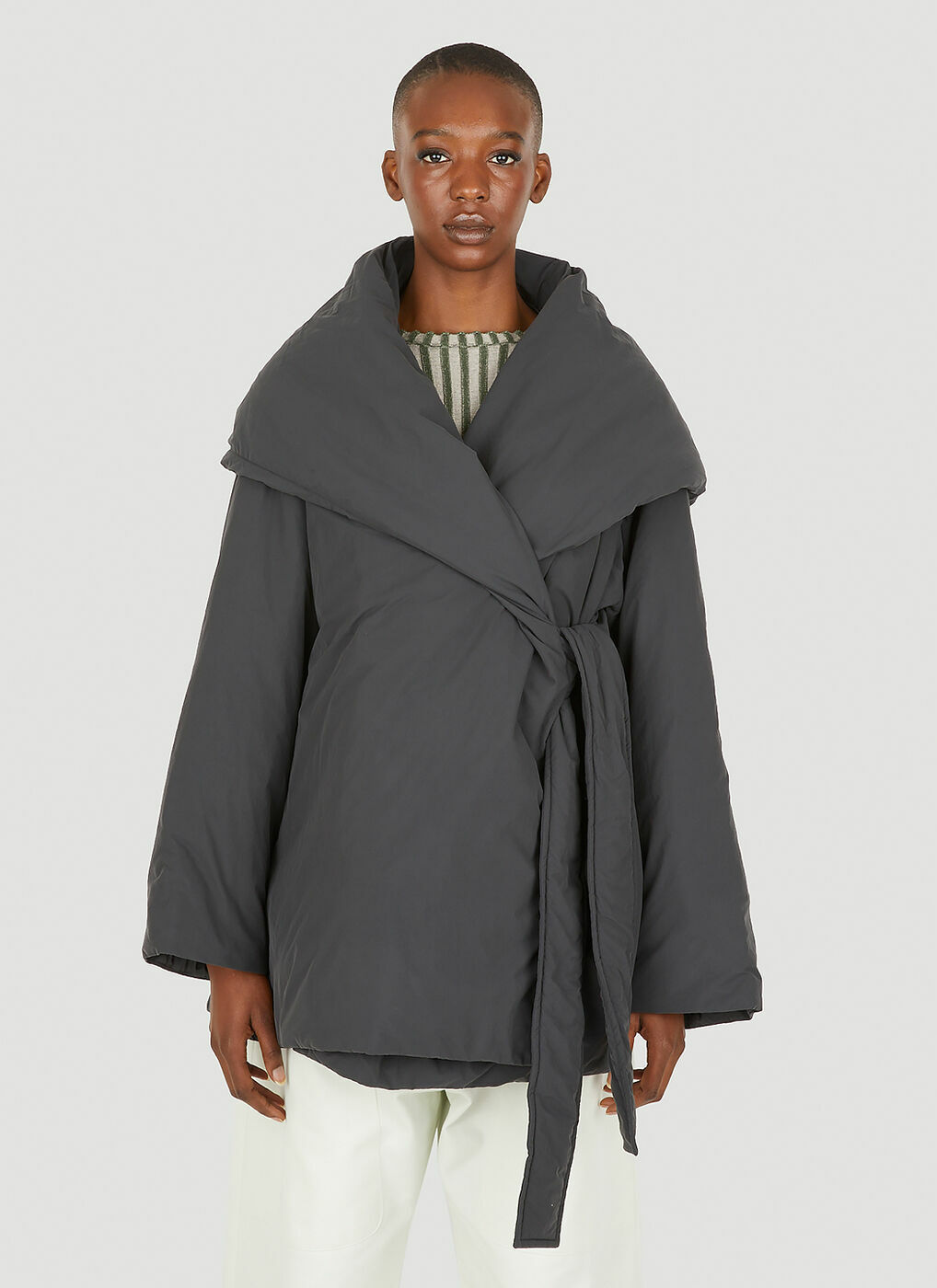 Padded Wrap Jacket in Black Studio Nicholson