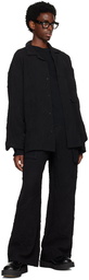 KOZABURO Black Embossed Shirt