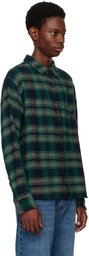 Corridor Navy Acid Plaid Shirt