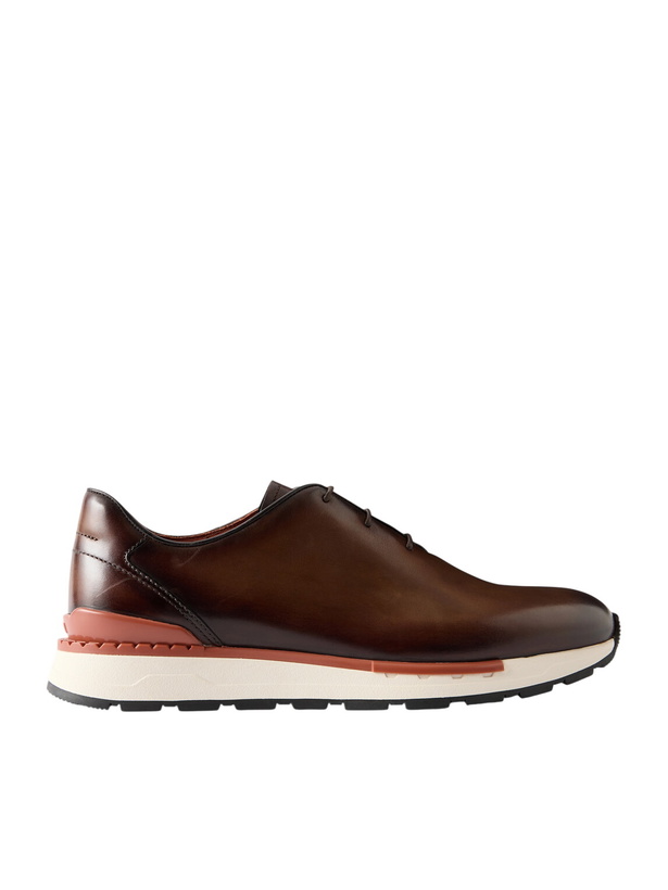 Photo: Berluti - Fast Track Full-Grain Venezia Softy Leather Sneakers - Brown