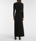 Norma Kamali Wrap jersey maxi dress