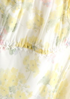 Loveshackfancy Clemente Floral-print Chiffon Mini Dress Cream
