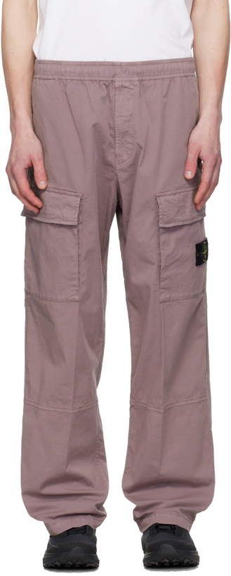 Photo: Stone Island Purple 3100020 Stretch Organic Cotton Twill Cargo Pants
