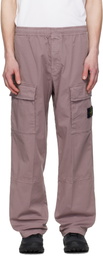 Stone Island Purple 3100020 Stretch Organic Cotton Twill Cargo Pants