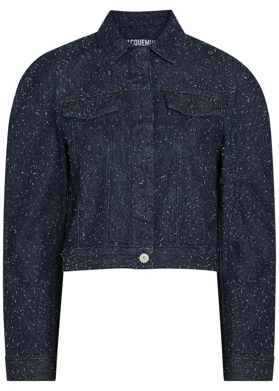 Jacquemus La Veste De-nimes Ovalo Denim Jacket Navy