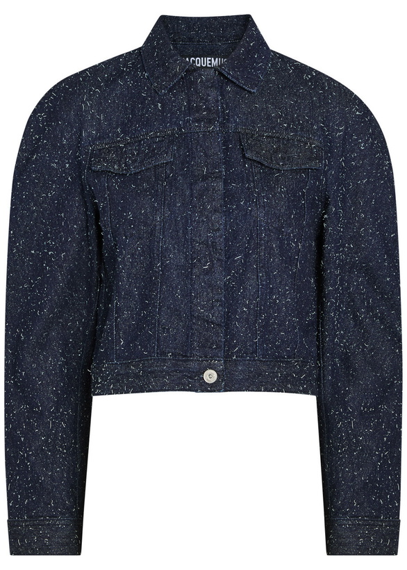 Photo: Jacquemus La Veste De-nimes Ovalo Denim Jacket Navy