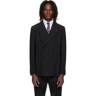 Valentino Black Double-Breasted Wool Blazer