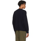 AMI Alexandre Mattiussi Navy Oversized Sweater