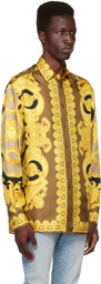 Versace Brown Barocco Shirt