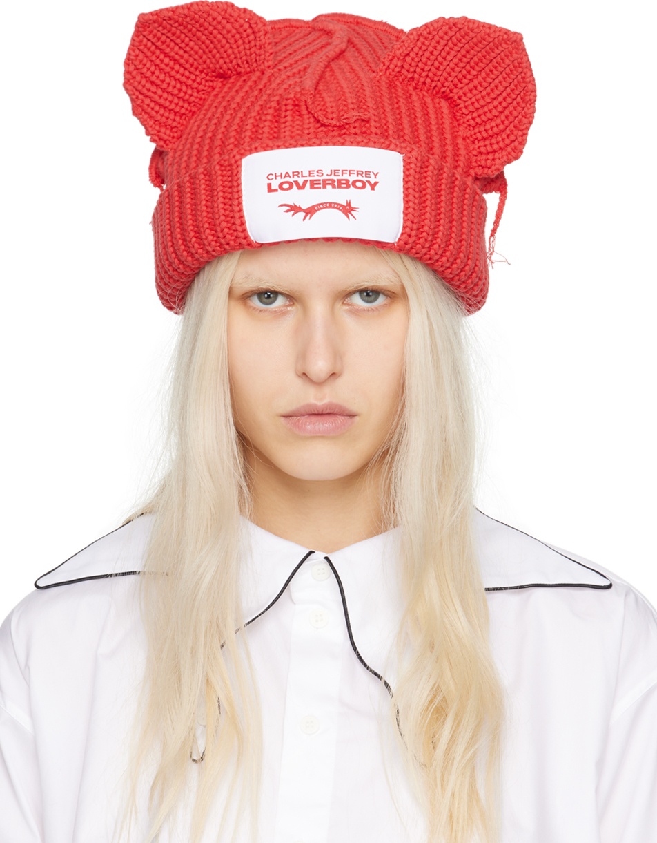 Photo: Charles Jeffrey LOVERBOY Red Chunky Ears Beanie