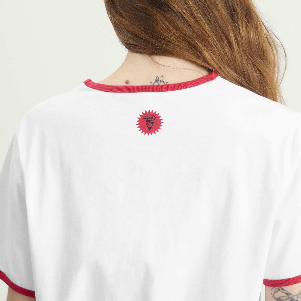 ICECREAM Women's Cherry Ringer T-Shirt in White