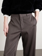 CELINE - Ethan Wide-Leg Wool-Gabardine Trousers - Brown