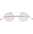Thom Browne - Round-Frame Gold and Silver-Tone Optical Glasses - Men - Silver