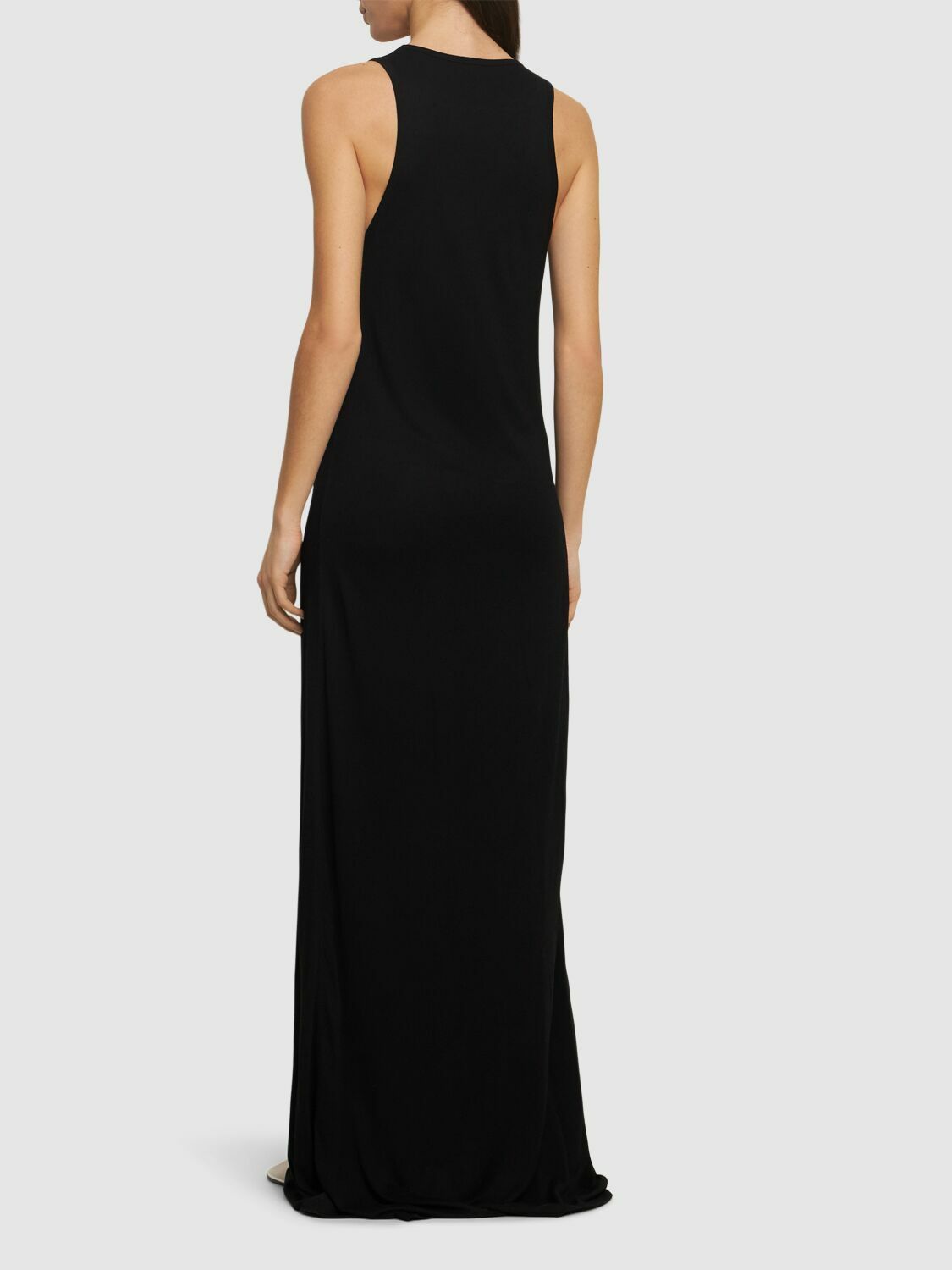 chinese dress ladies Vittoria Scoop-Neck Lace-up Back Maxi Dress in Olive Green
