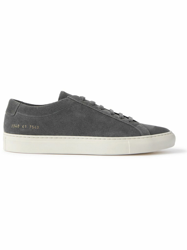 Photo: Common Projects - Achilles Low Suede Sneakers - Gray