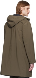 Stone Island Khaki Soft Shell-R-E.Dye Technology Coat