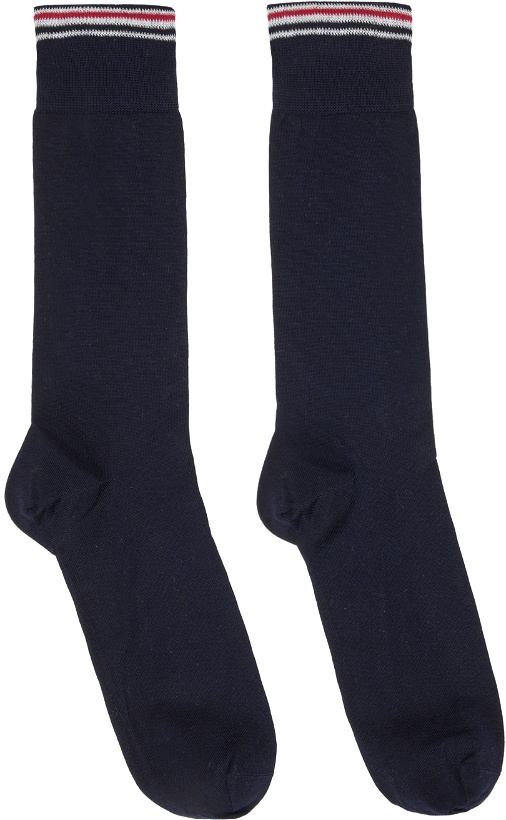 Photo: Thom Browne Navy Striped Socks