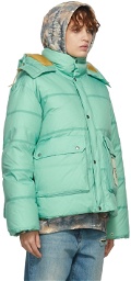 Gucci Green The North Face Edition Down Nylon Froisse Jacket