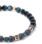 Luis Morais - 14-Karat Gold Sapphire Beaded Bracelet - Blue