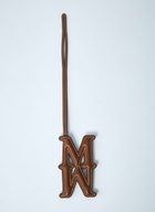 Max Mara Logo Embossed Leather Keyring