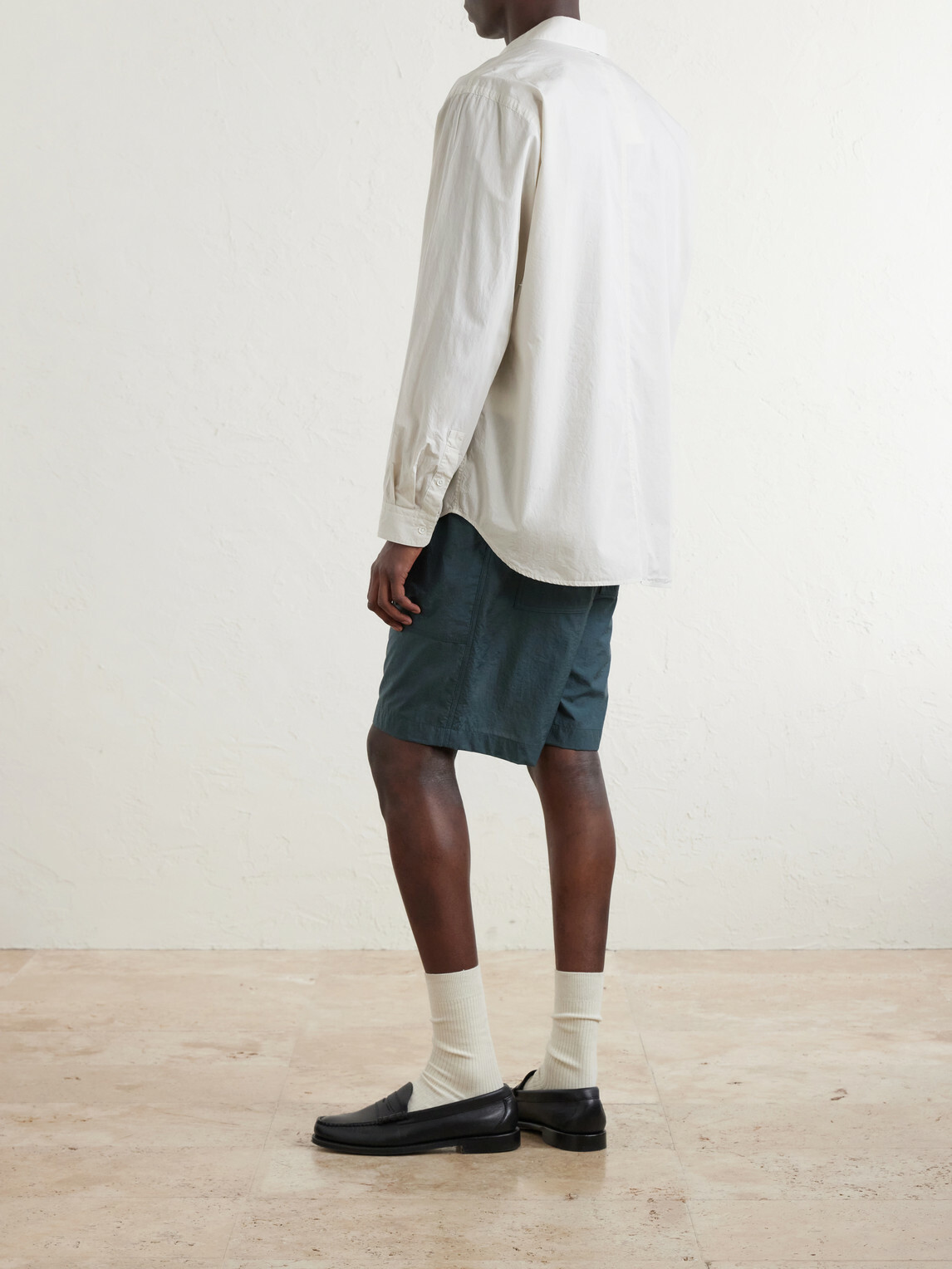 ATON - Oversized Cotton-Poplin Shirt - Neutrals