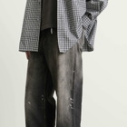 Acne Studios Men's 1981 Trafalgar Wash Wide Leg Jeans in Black
