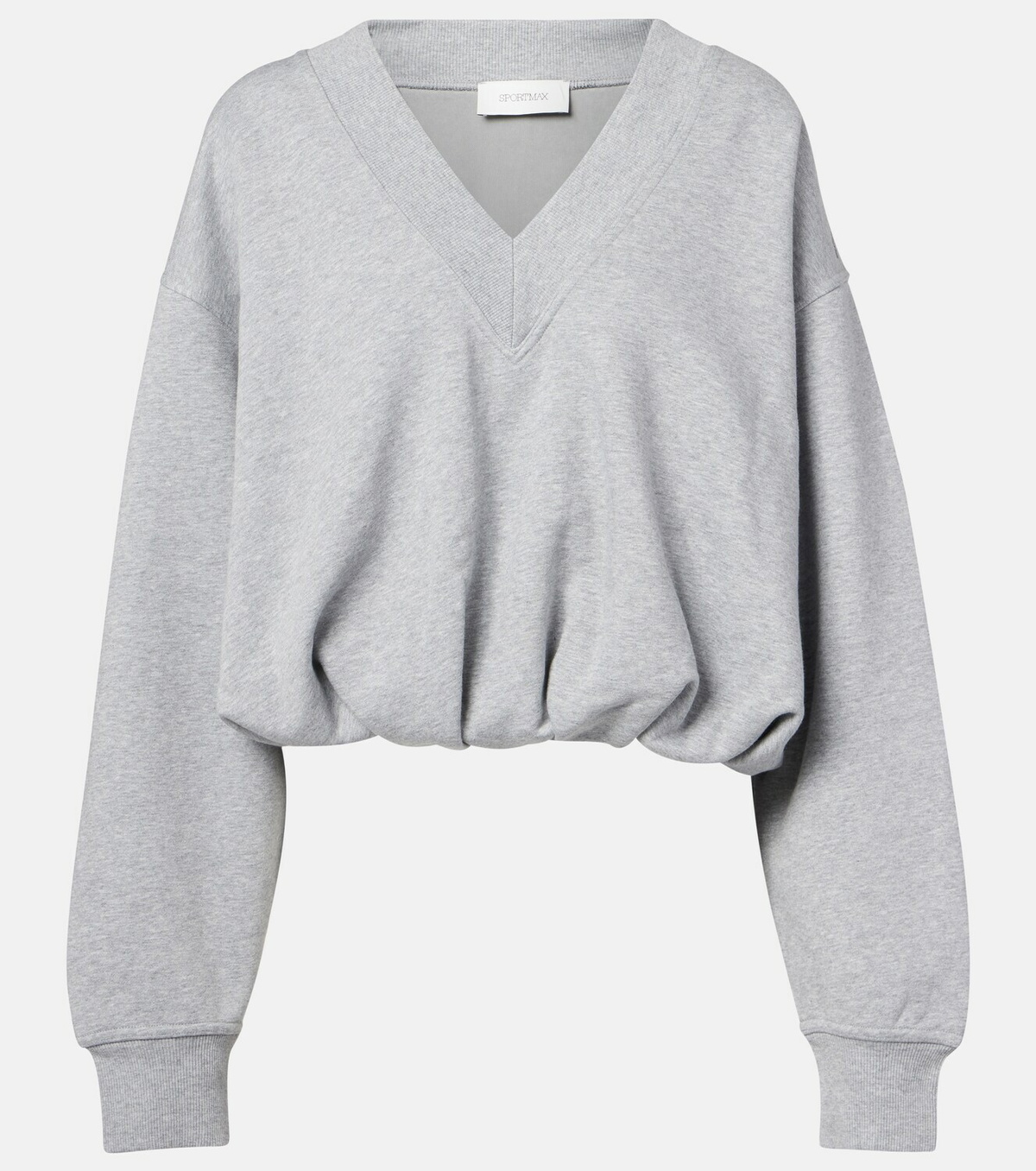 Sportmax Colleg cotton-blend jersey sweatshirt