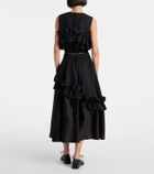 Noir Kei Ninomiya Ruffled wool midi skirt