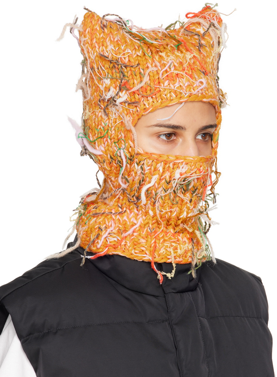 Maison Martin Margiela バラクラバ Maison Margiela Orange Handmade Balaclava Maison Margiela
