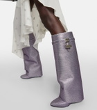 Givenchy Shark Lock Strass knee-high boots
