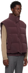 Solid Homme Burgundy Detachable Sleeves Down Jacket