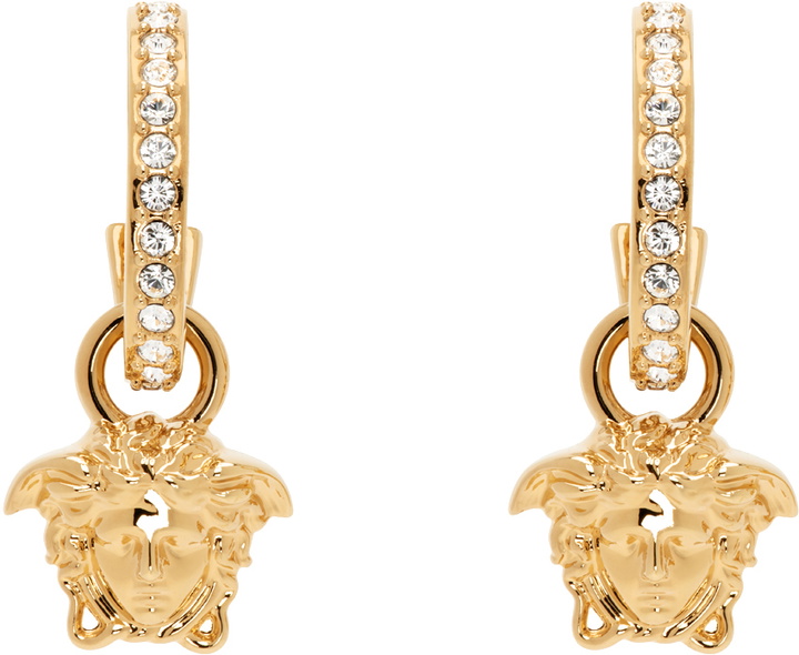 Photo: Versace Gold Crystal 'La Medusa' Hoop Earrings