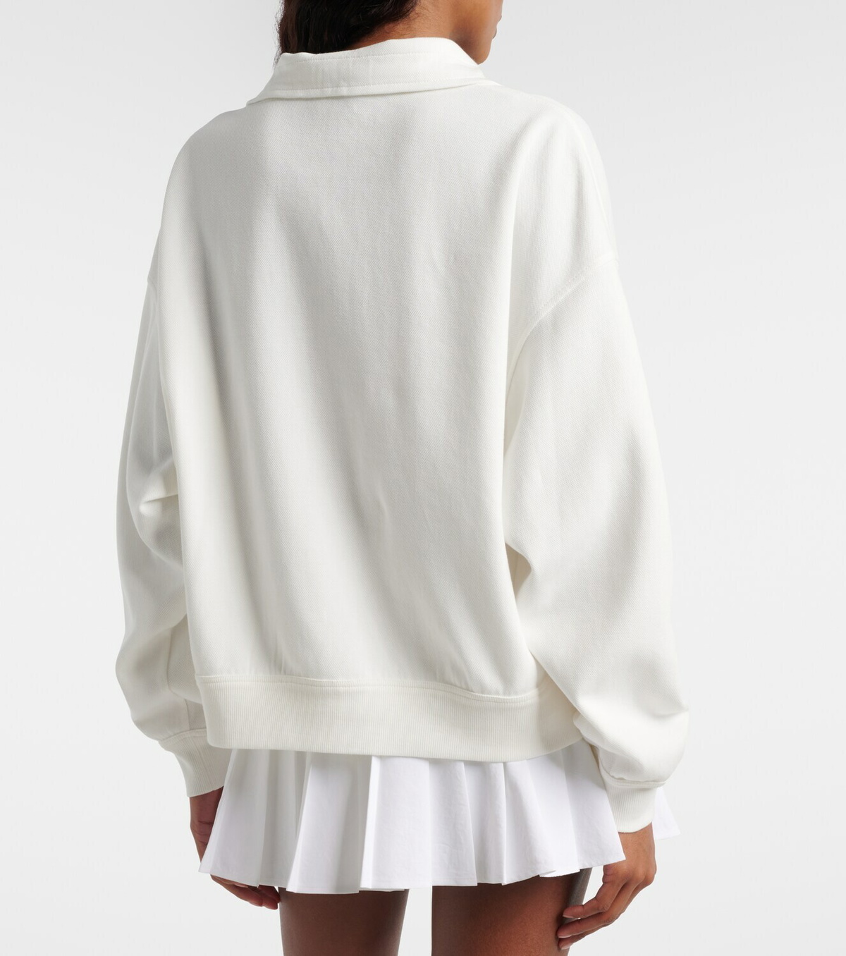 Brunello Cucinelli Cotton-blend zip-up sweatshirt