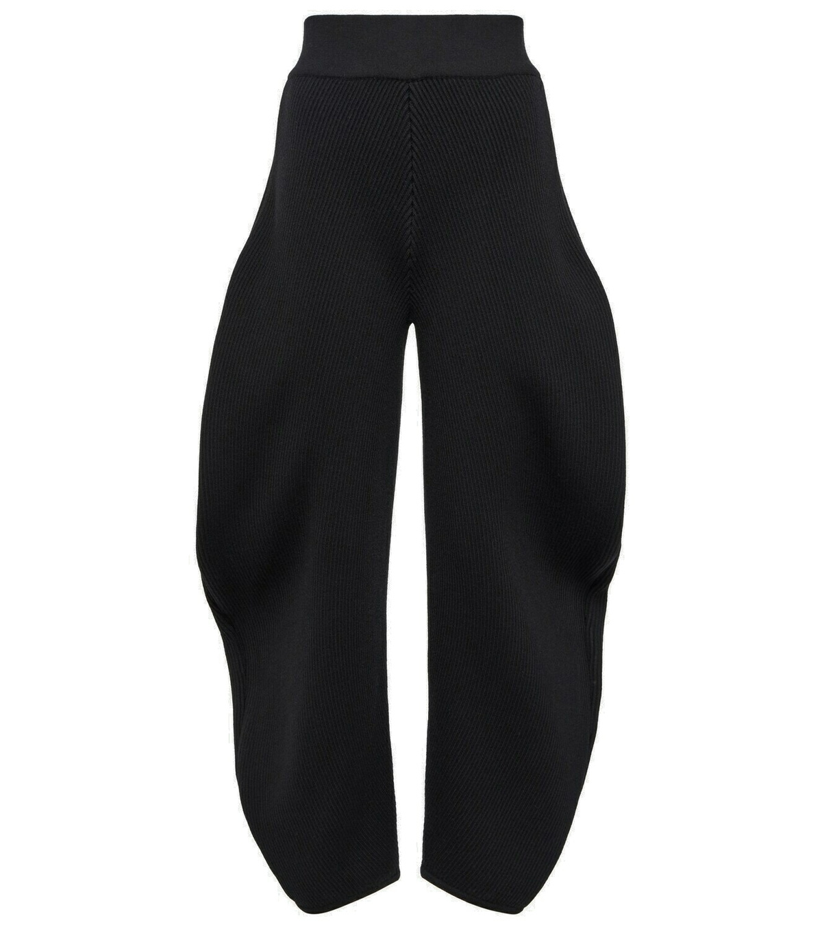 Alaïa High-rise knit barrel-leg pants ALAÏA