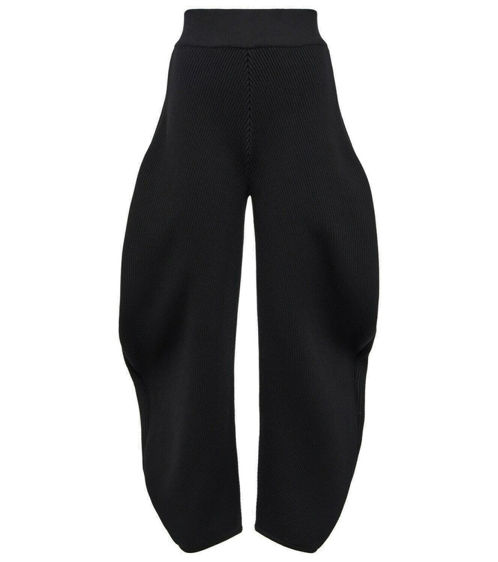 Photo: Alaïa High-rise knit barrel-leg pants