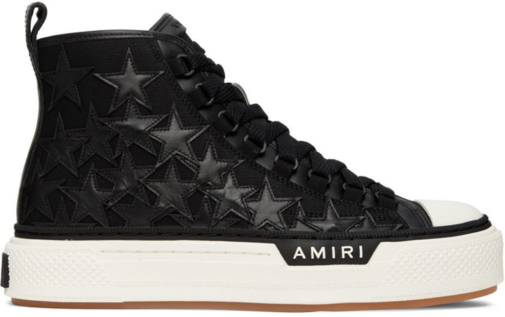 Photo: AMIRI Black Stars Court High-Top Sneakers