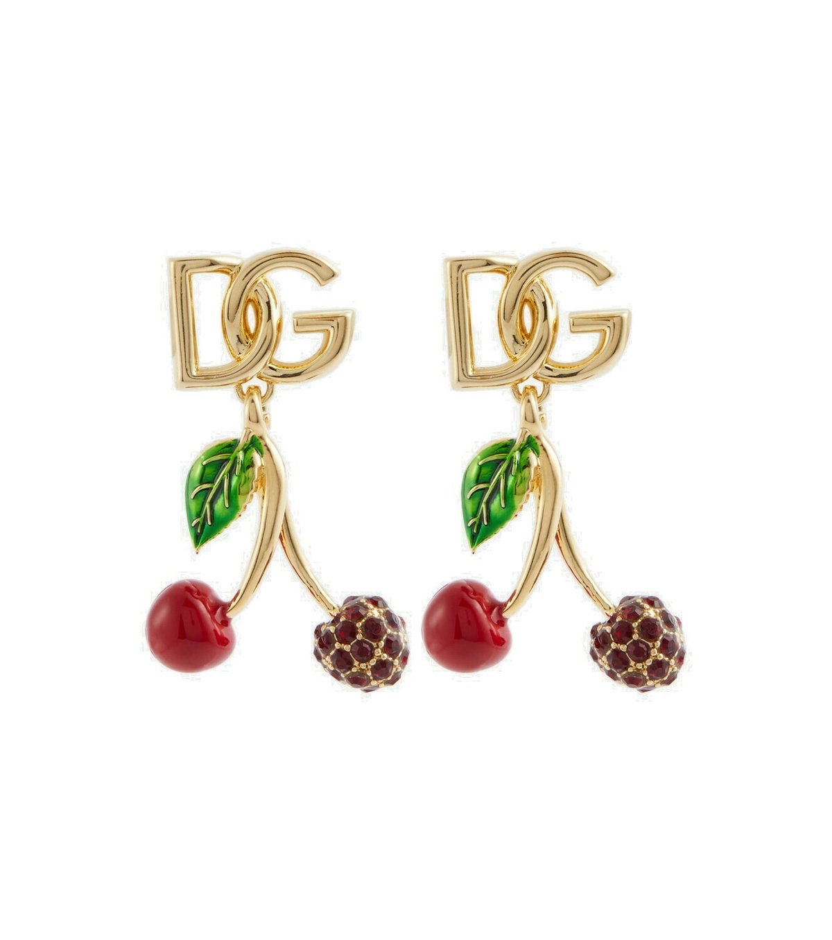 Dolce & Gabbana Cherry Silk Crystal Bow Logo Diadem Tiara Headband