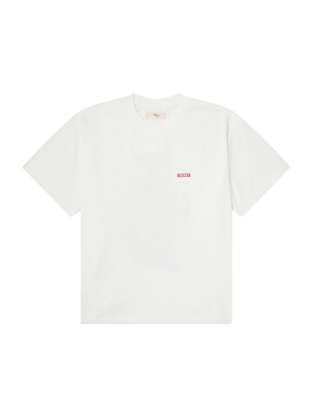 Photo: Cherry Los Angeles - Logo-Print Cotton-Jersey T-Shirt - White