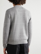 Ralph Lauren Purple label - Checked Cashmere Polo Shirt - Gray