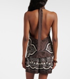 Nili Lotan Solal printed halterneck silk top
