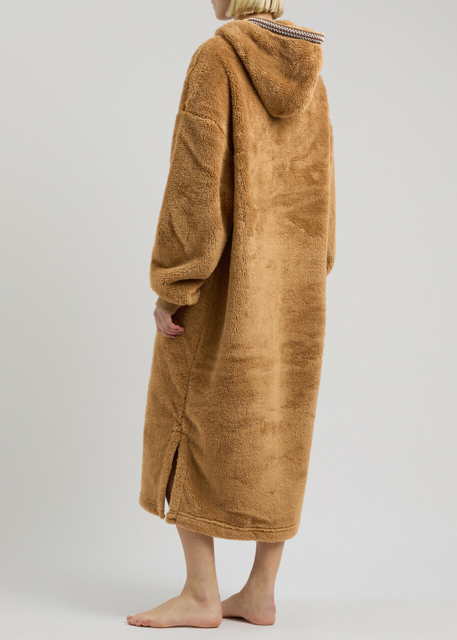 Ugg Oversized Hooded Faux fur Sweatshirt Brown