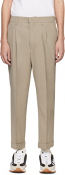 AMI Paris Taupe Carrot-Fit Trousers