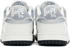 BAPE White & Gray Sk8 Sta #4 Sneakers
