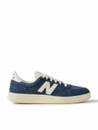New Balance - CT500 Leather-Trimmed Suede and Nubuck Sneakers - Blue